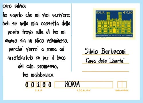 malabranca scrive a silvio affinché silvio non scriva a malabranca